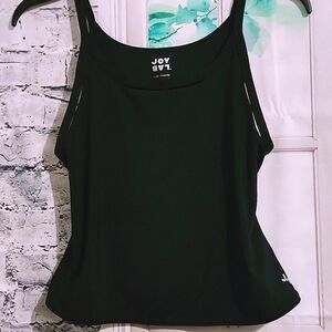 Joy Lab Athletic Black Tank Ballet Core Open Mesh Back Size S